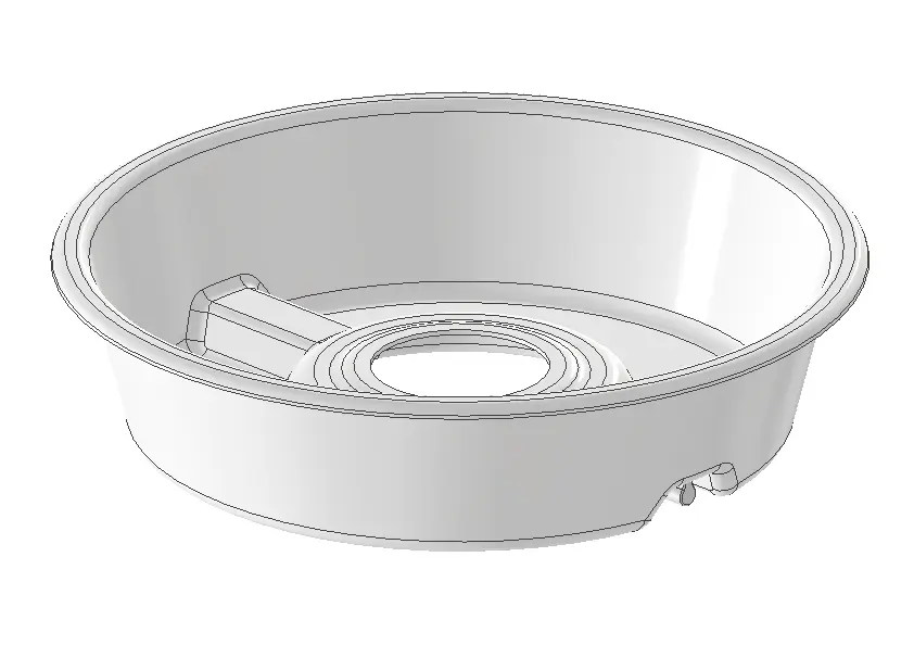 Spritzwanne Ø500x120 geklebt