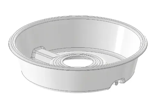 Spritzwanne Ø500x120 geklebt